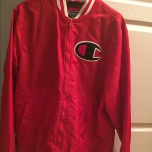Champion Red Bomber Satin Jacket VERY RARE Large